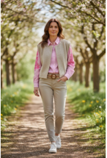 Parijs Broek beige met parels