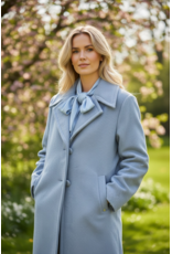 Cream Jas/Mantel Cessie blauw