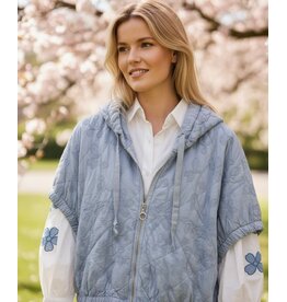 Italie Gilet/bodywarmer Luna floral blauw