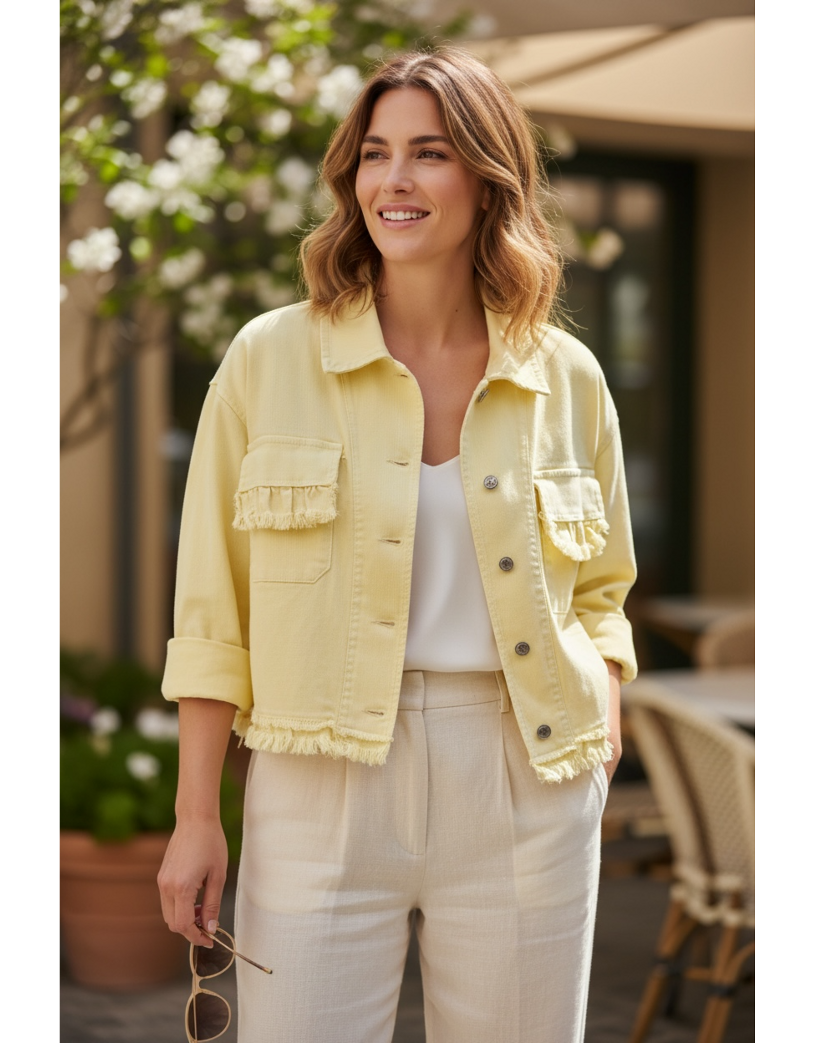 Italie Jas soft Daisy geel