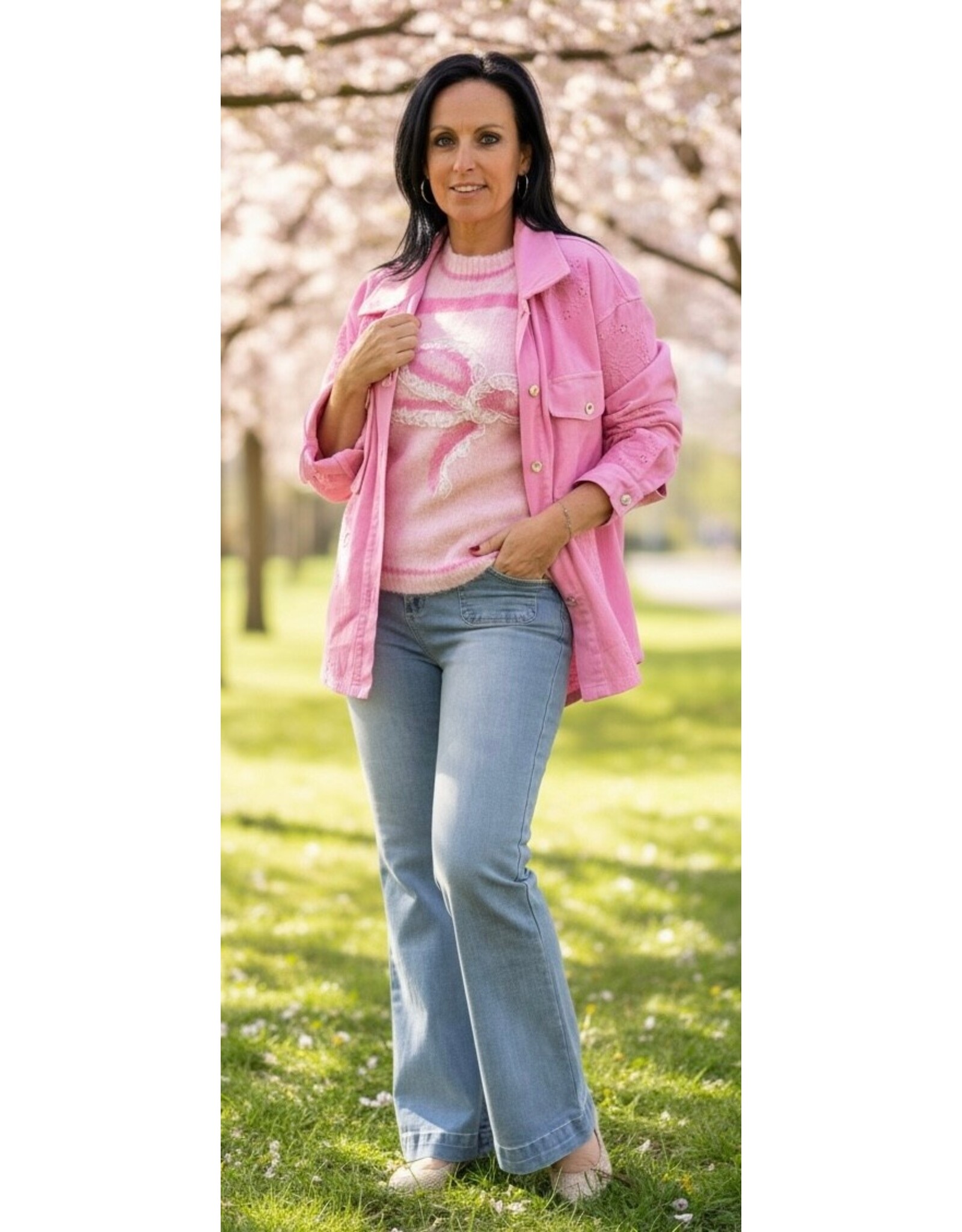 Italie Jas Celeste broderie fushia