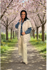 Italie Bodywarmer Luna beige/wit reversible