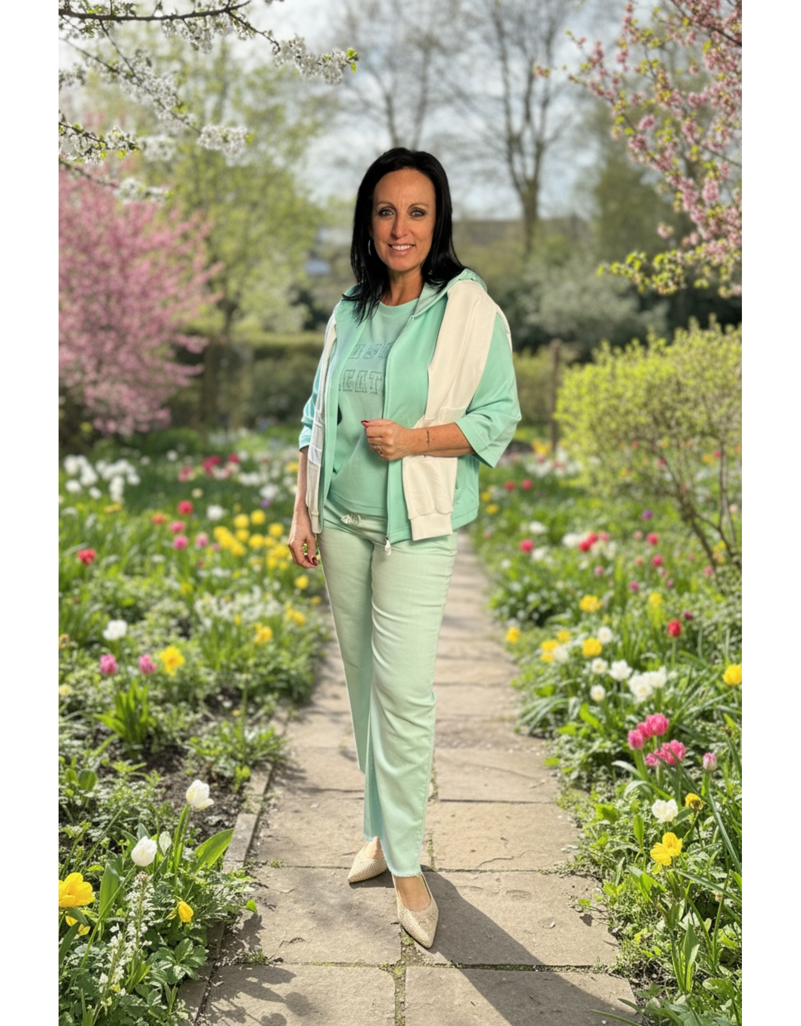 Allerlei Trui Girl hoodie mint