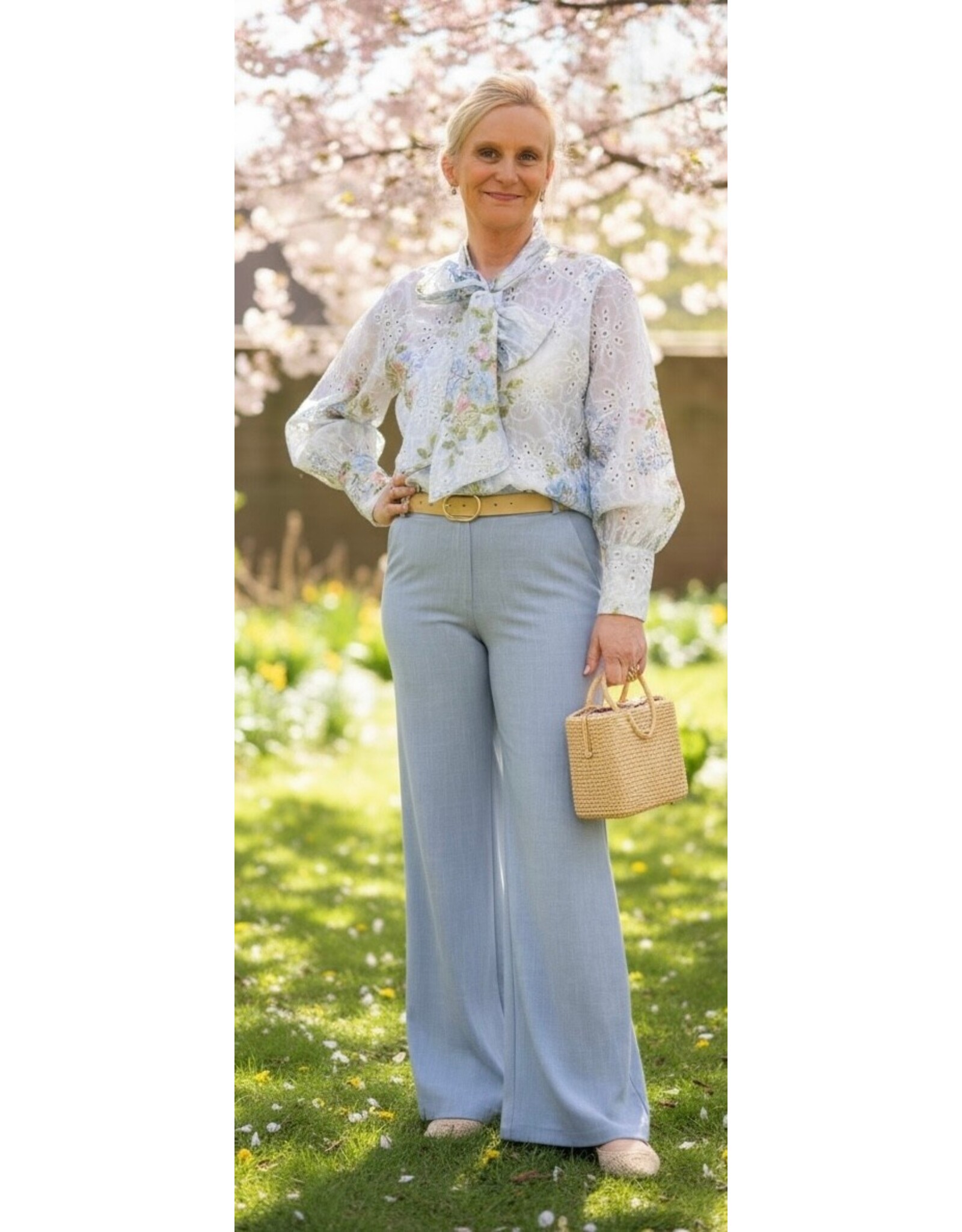 Italie Broek Feline blauw