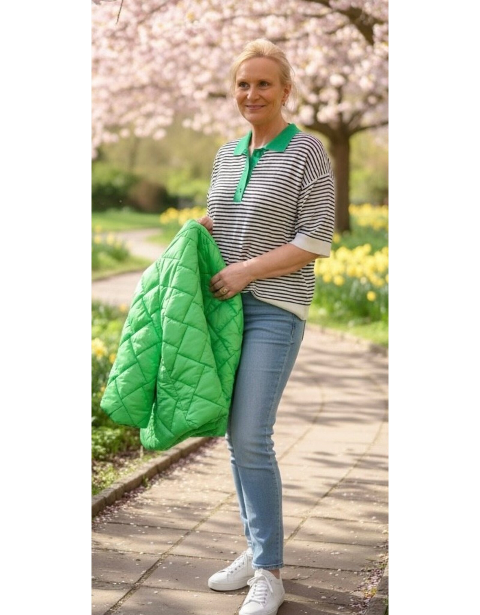 Kaffe Trui Lizza polo streep