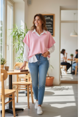 Brussel Gilet/Debardeur Amelie roze