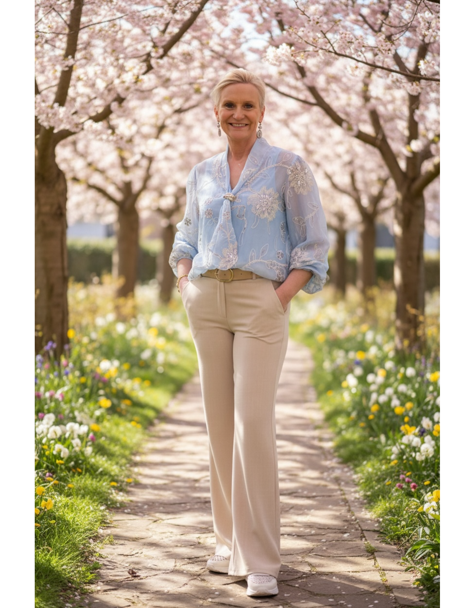 Italie Broek Feline beige