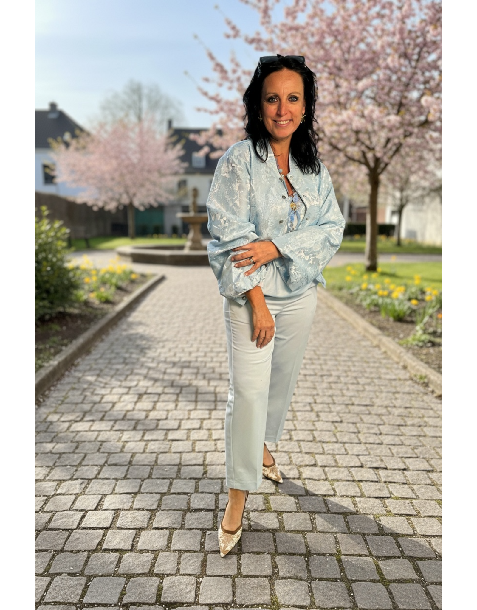 Italie Jas pearl blauw