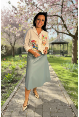 Italie Rok Amber lederlook blauw