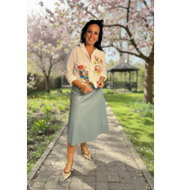 Italie Rok Amber lederlook blauw