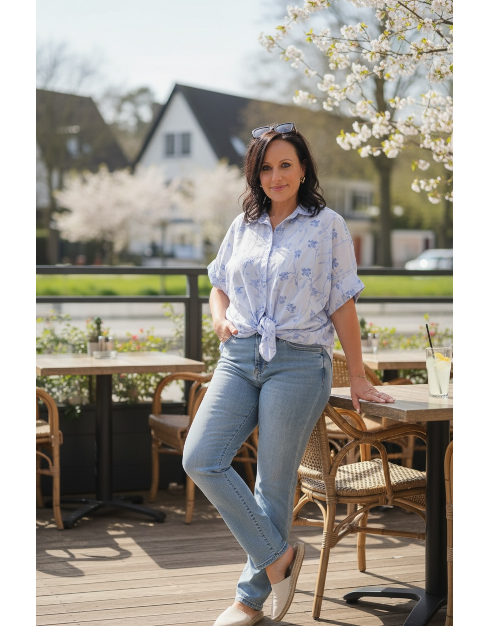 Italie Bloes Noemie romantic blauw