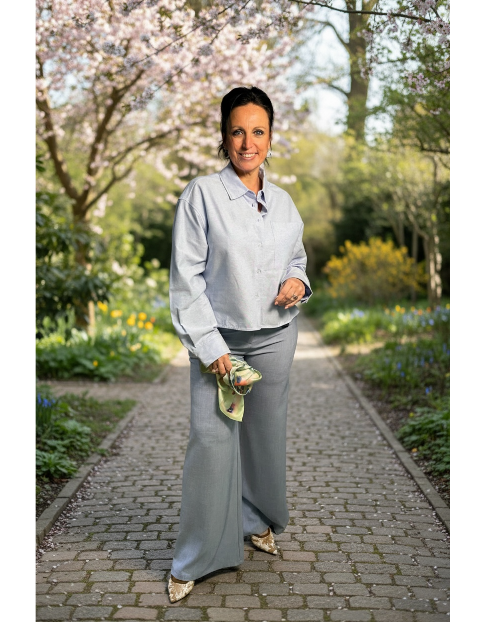 Italie Broek Feline blauw