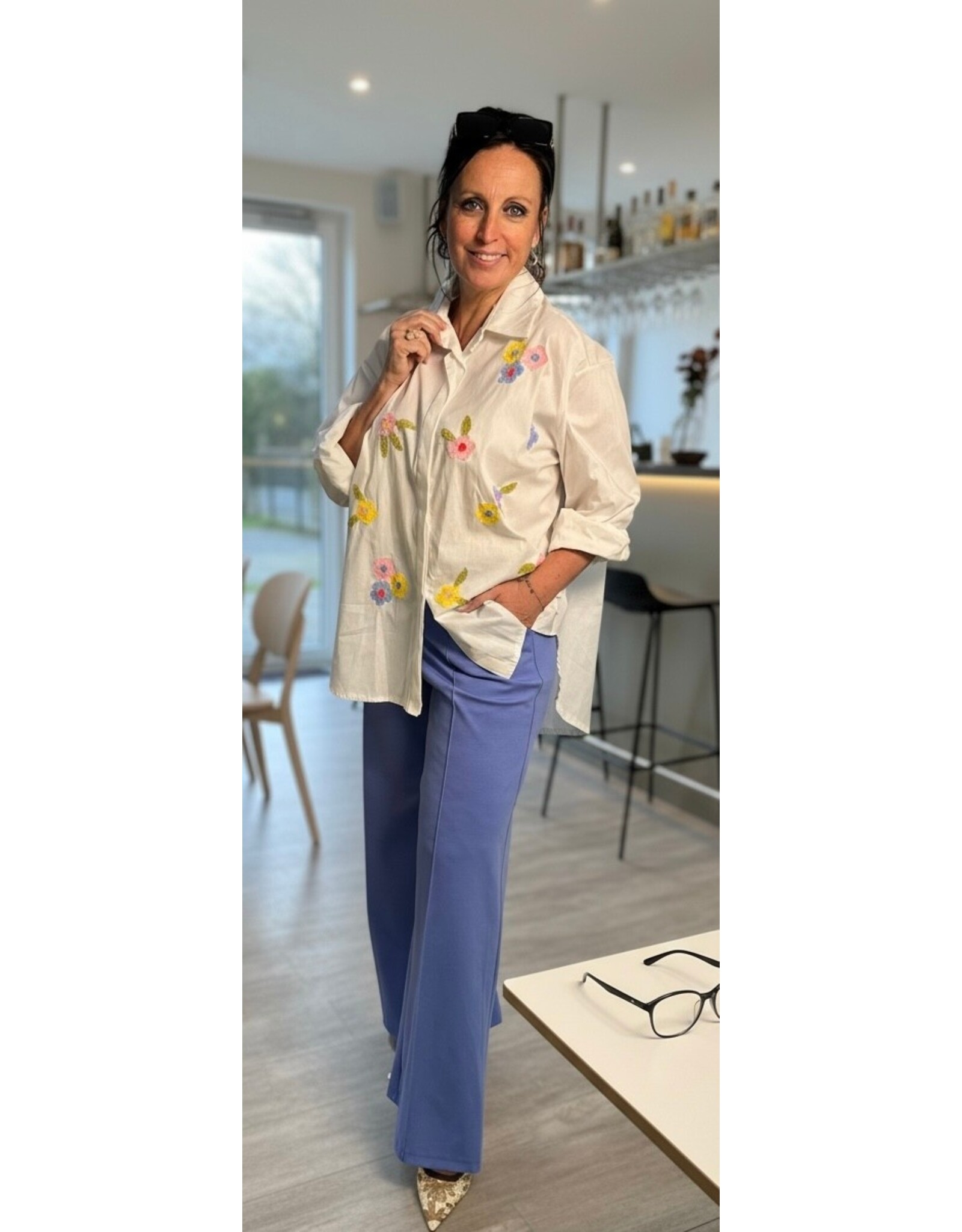 Italie Broek Classy blauw