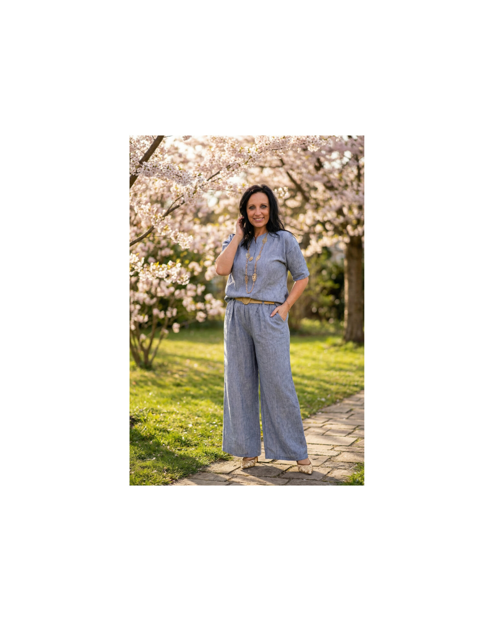 Italie Broek indra jeansblauw