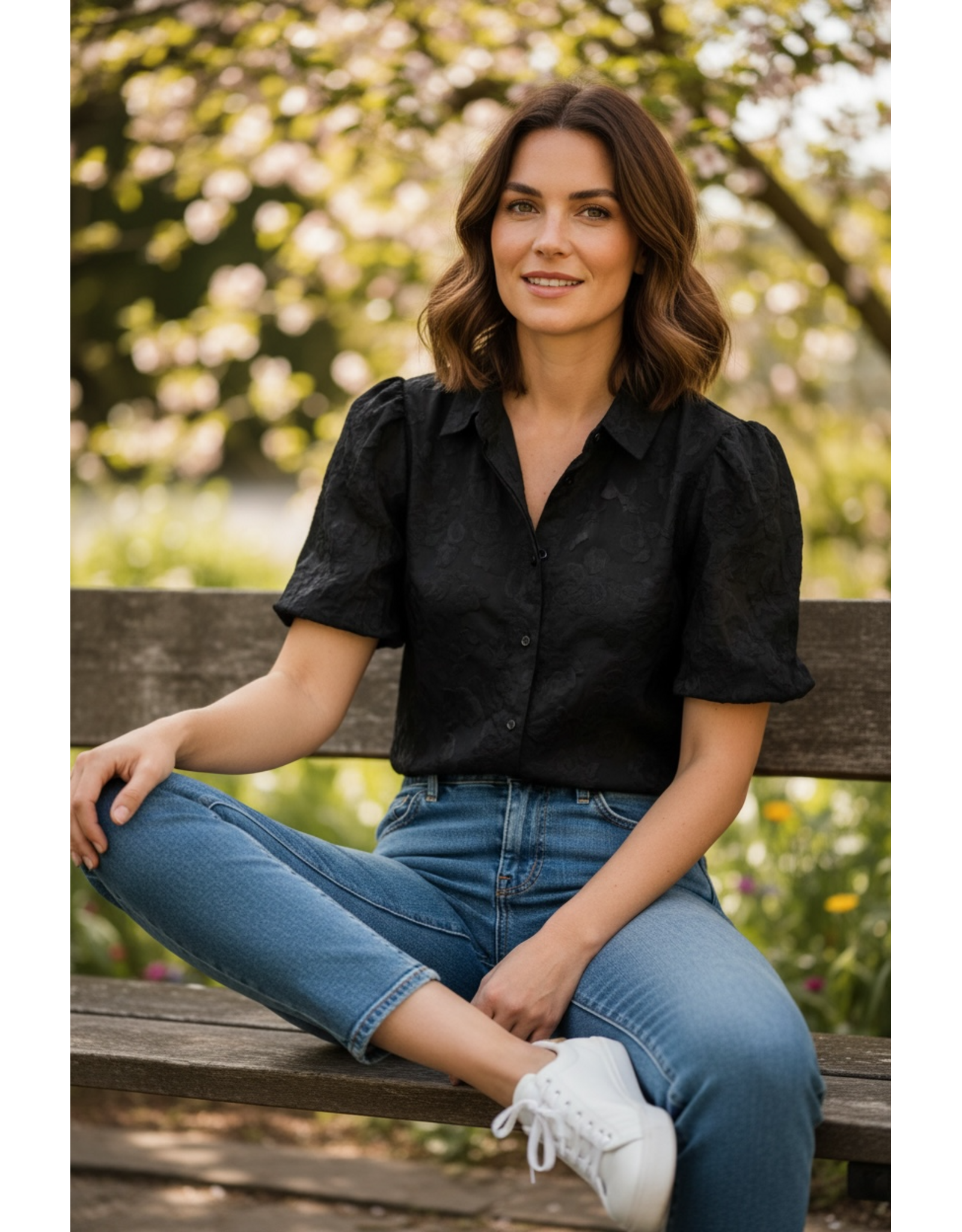 Parijs Bloes Sophia zwart