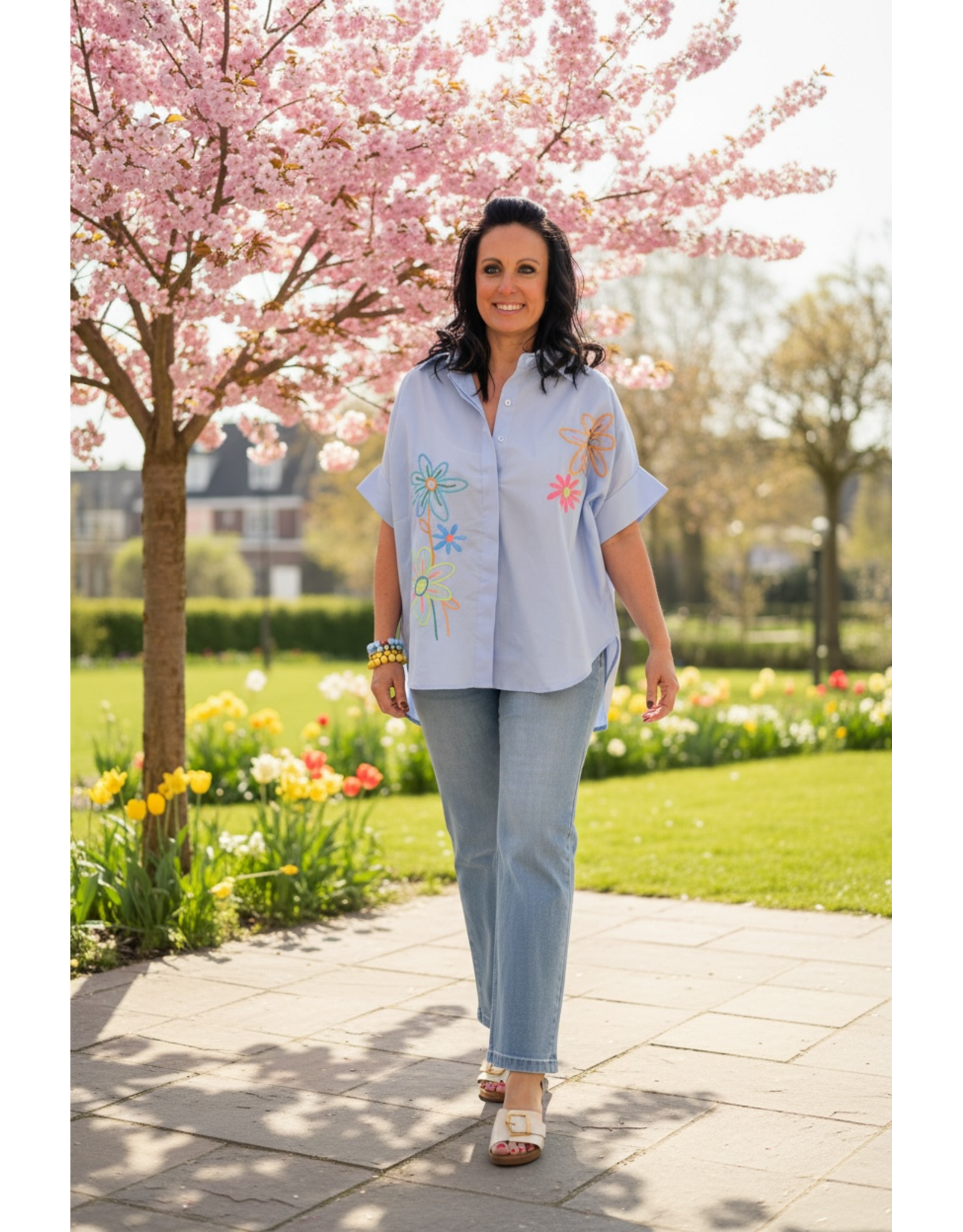 Parijs Bloes lana blauw