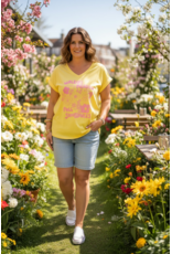 Parijs T shirt sun flowers geel