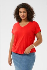 Kaffe T shirt Jena Poppy Red