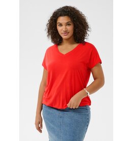 Kaffe T shirt Jena Poppy Red