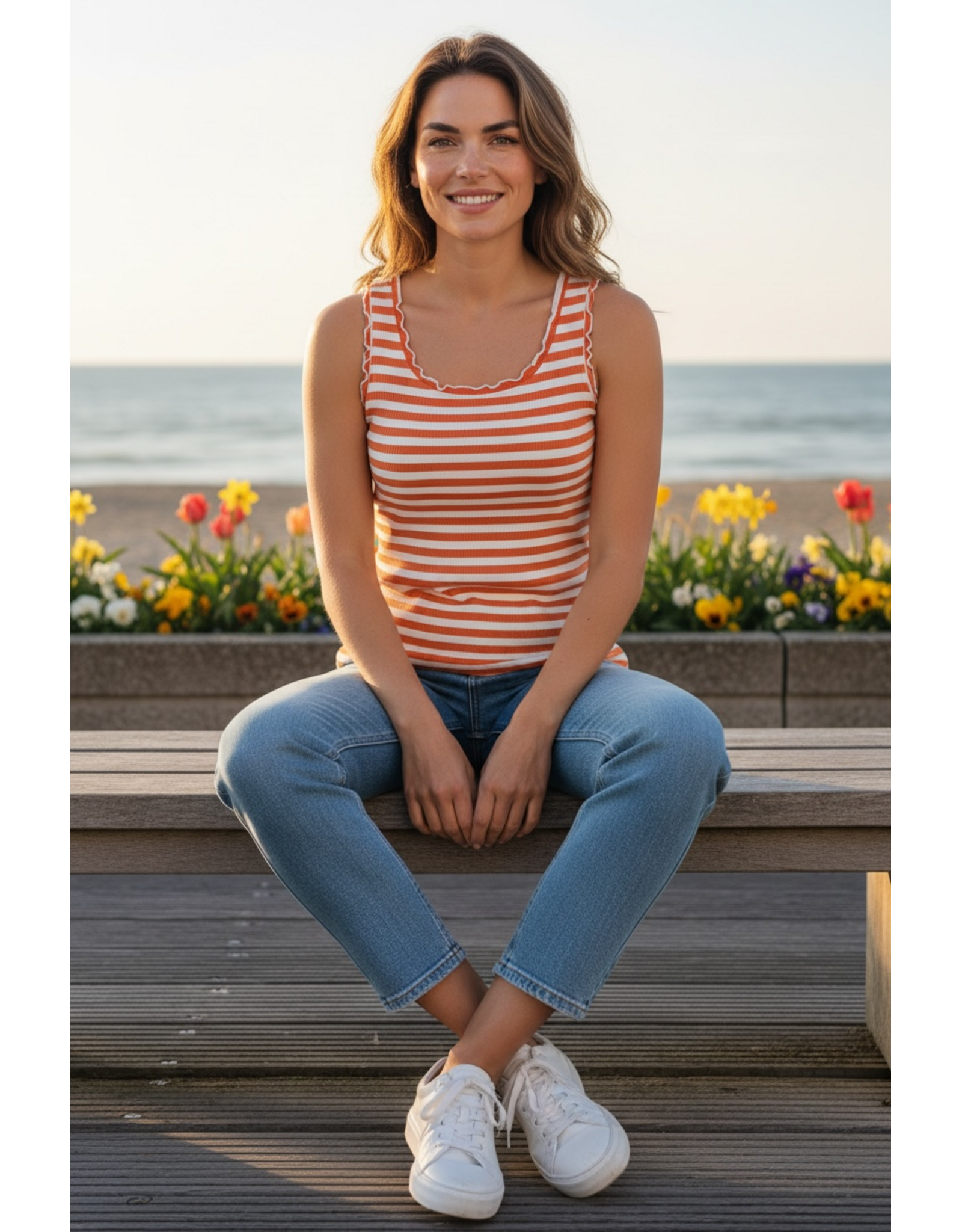 Cream Top Ribba stripe