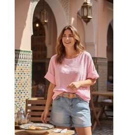 Parijs Bloes blush broderie