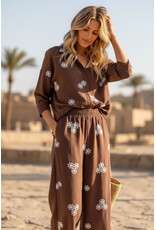 Parijs Bloes sienna bruin