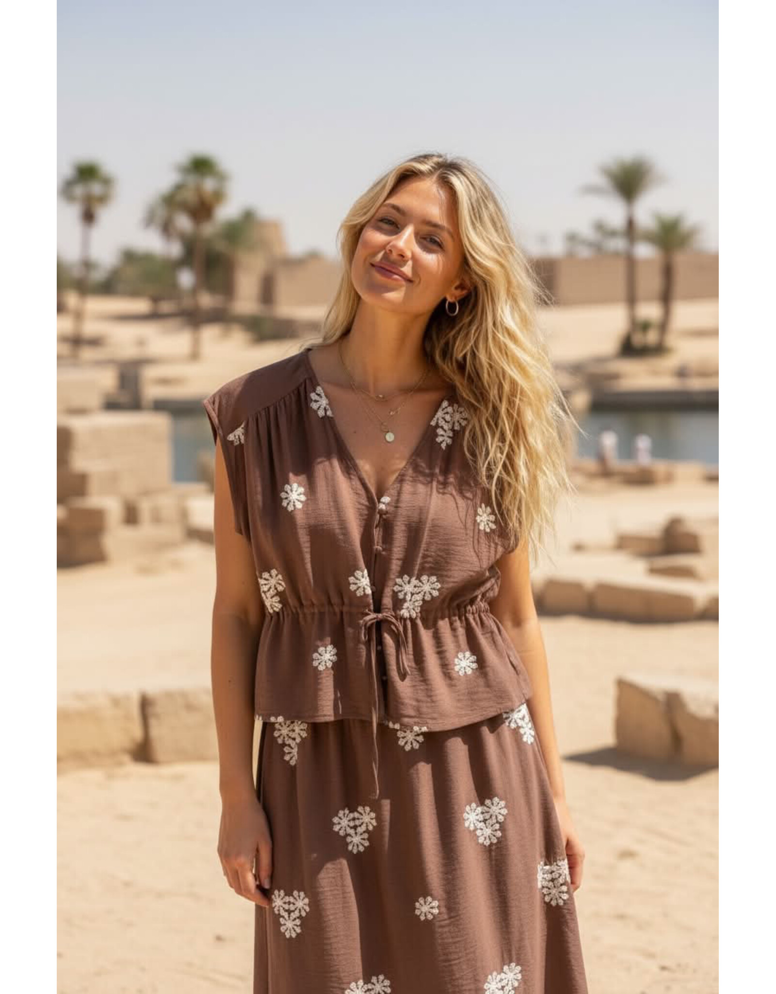 Parijs Top Sienna bruin