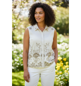 Brussel Bloes manon zonder mouwen /beige