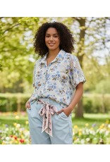 Brussel Bloes eva lichtblauw/bloemen