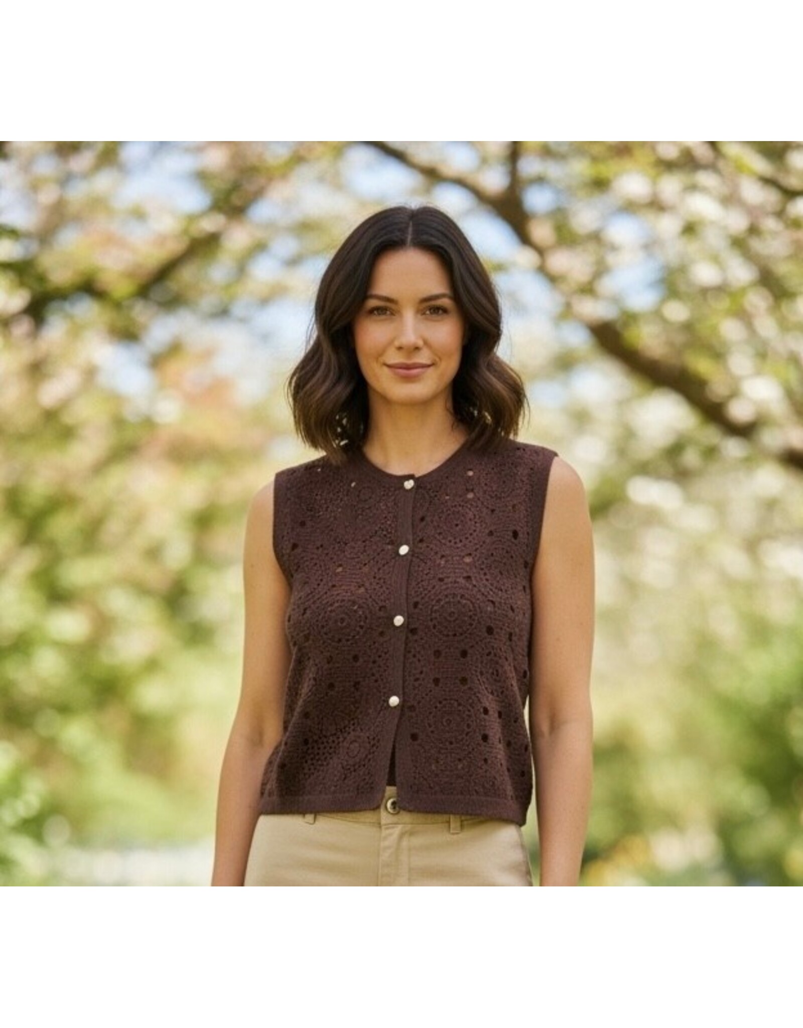 Yest Gilet marvine coffee brown