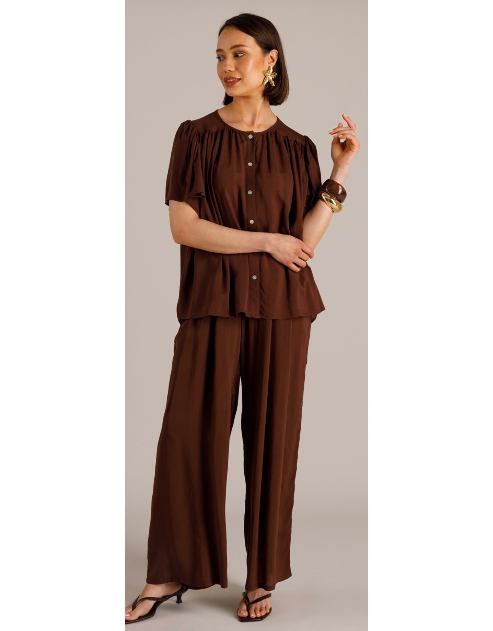 Yest Broek magdalena coffee brown