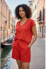 Kaffe Short Fiona poppy red