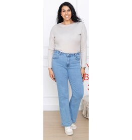 Parijs Jeansbroek folyrose blauw