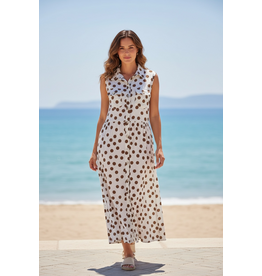 Italie Jurk cindy polka/bruin