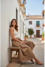Italie Broek Arianne bruin met riem