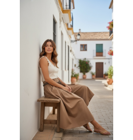 Italie Broek Arianne bruin met riem