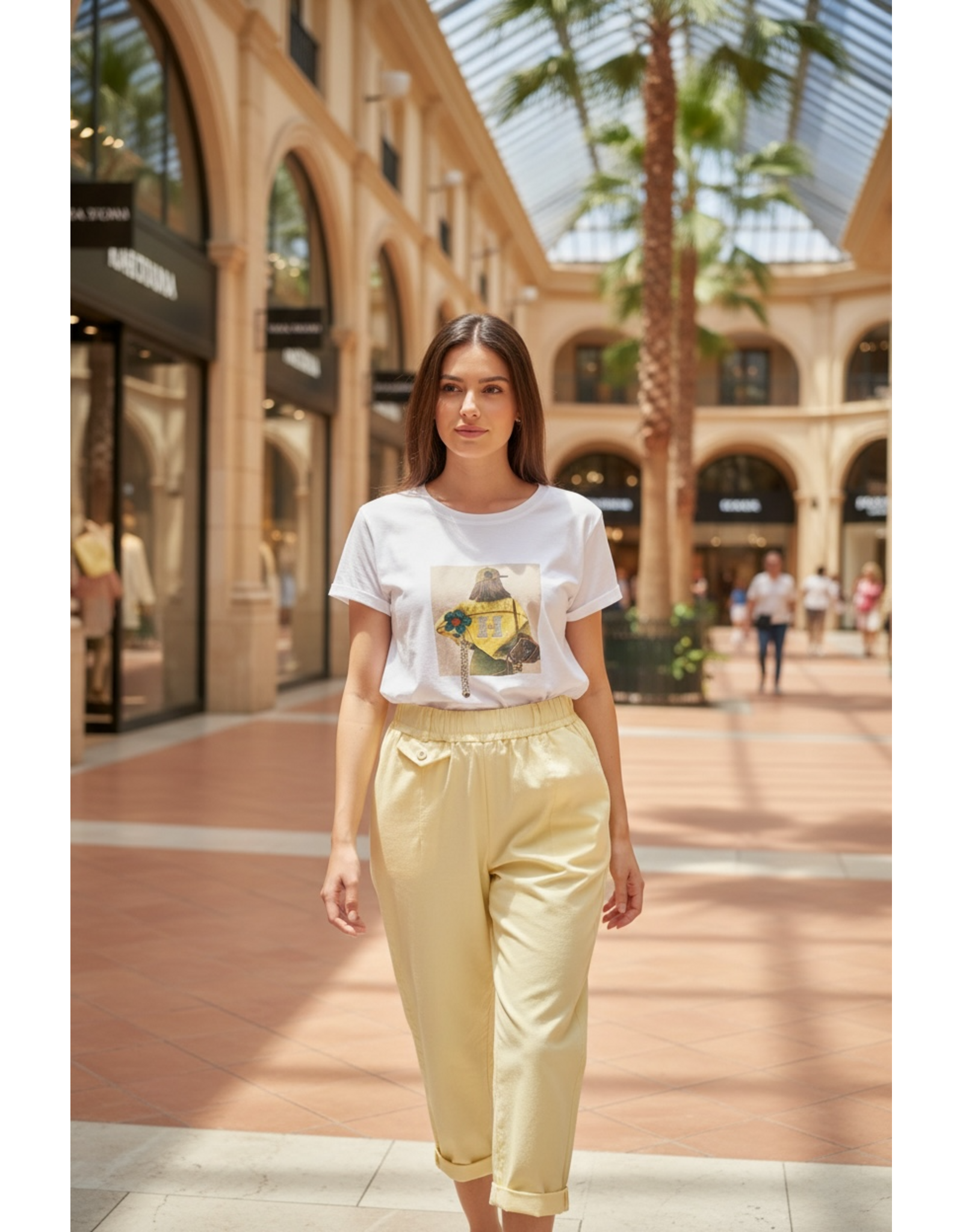 Italie Broek soft yellow