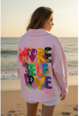 Italie Jas graffiti love roze