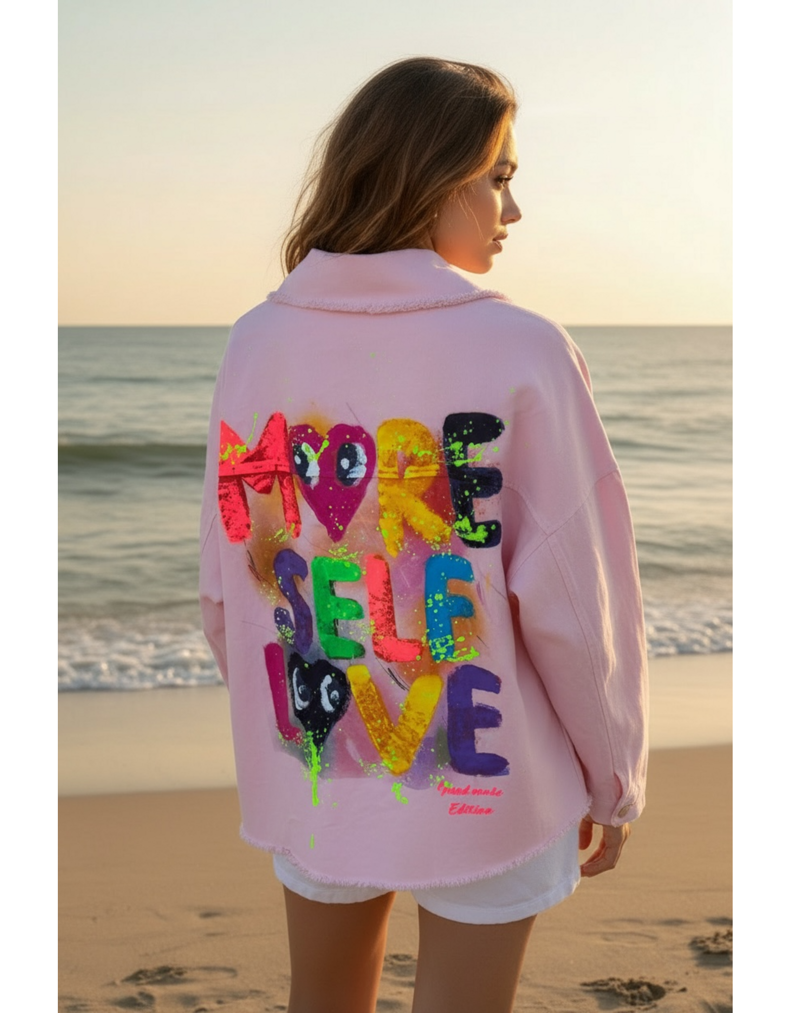 Italie Jas graffiti love roze