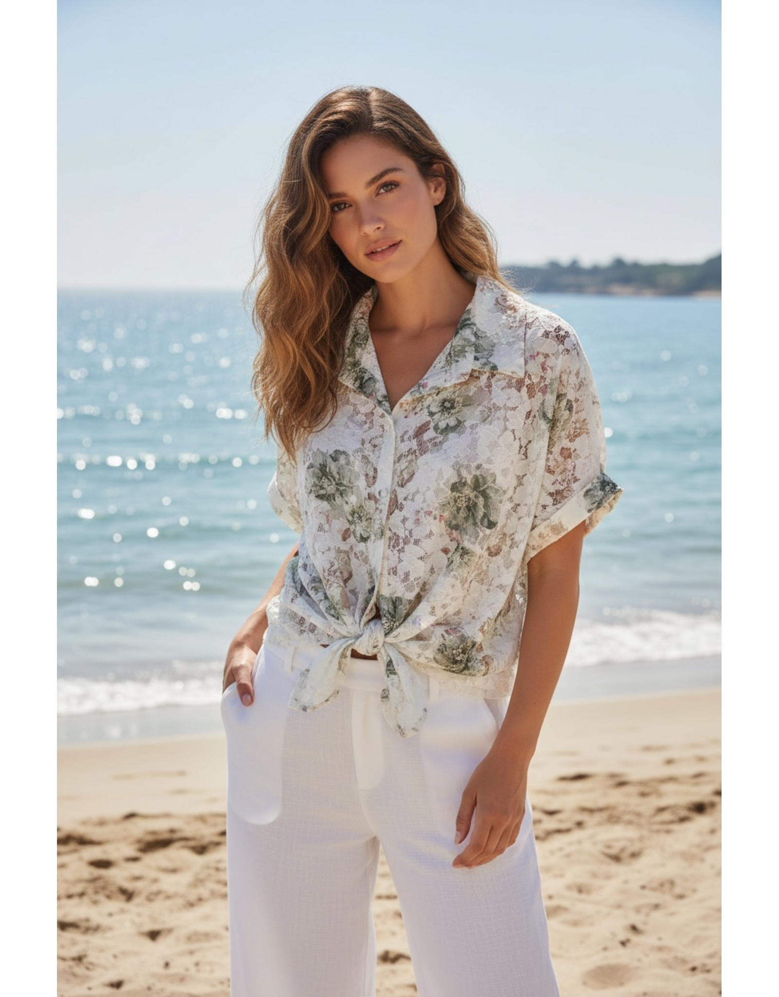 Italie Bloes Romance lace groen