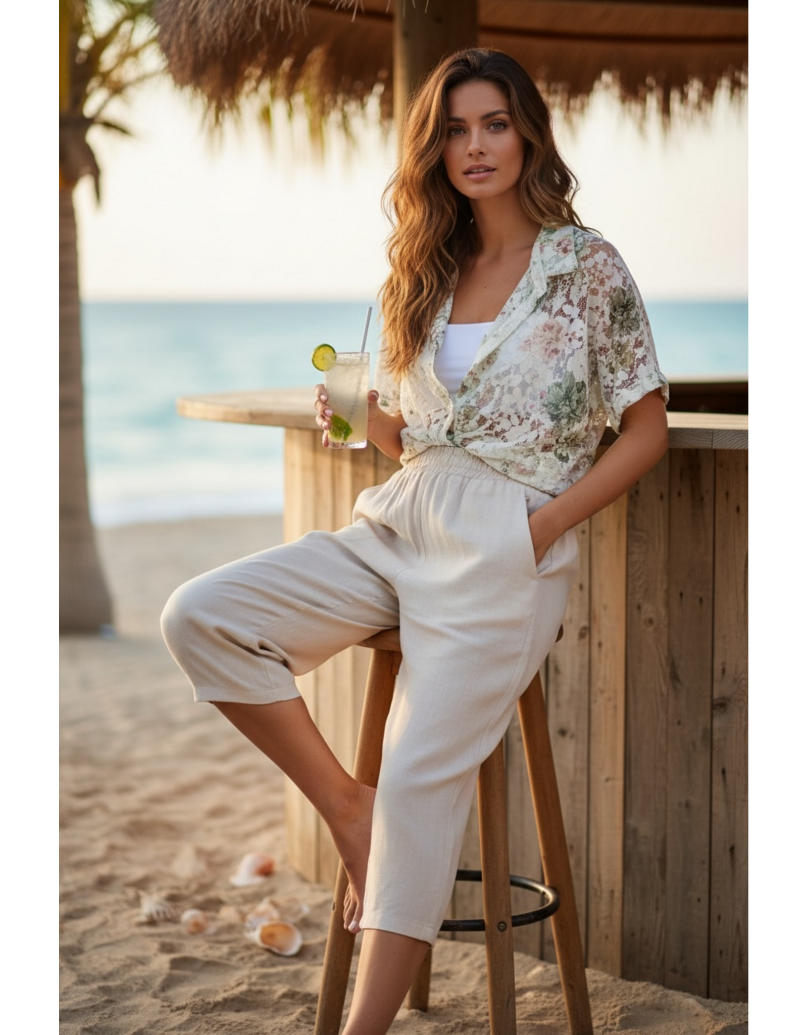 Italie Broek Loua beige
