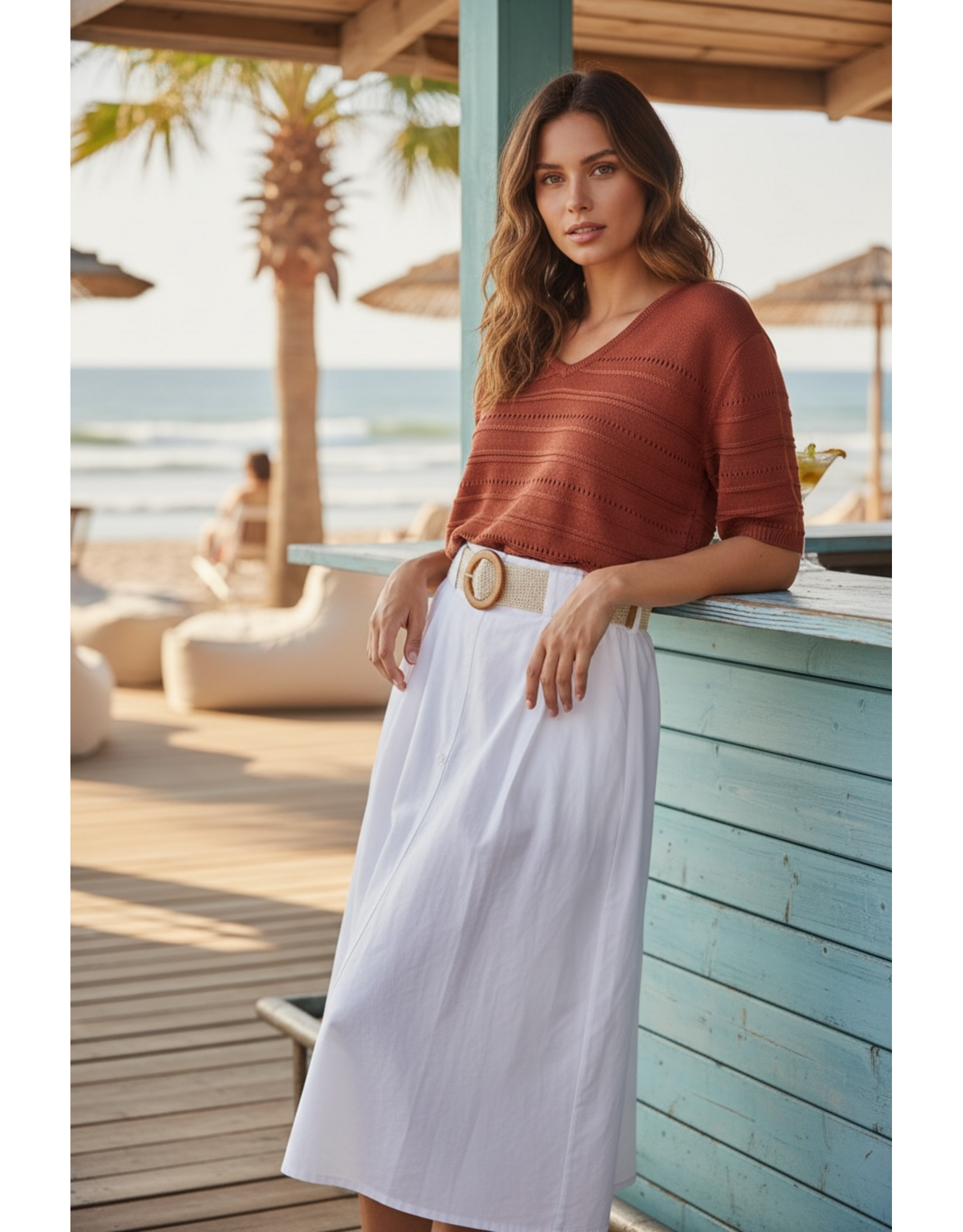 Kaffe Trui Mellie henna