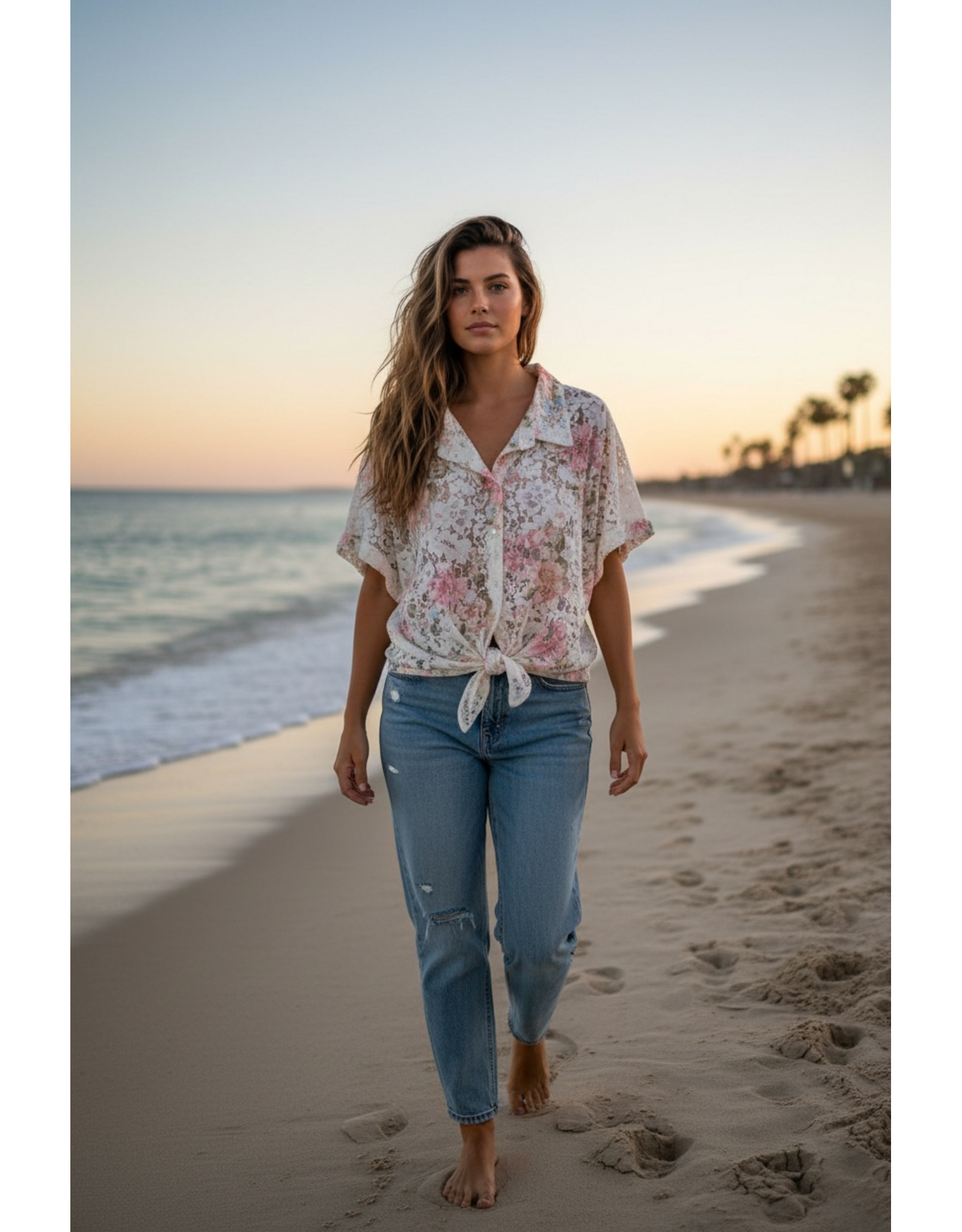 Parijs Bloes romance lace roze