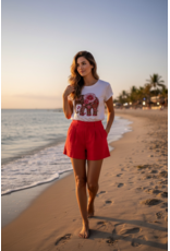 Italie T shirt pink safari