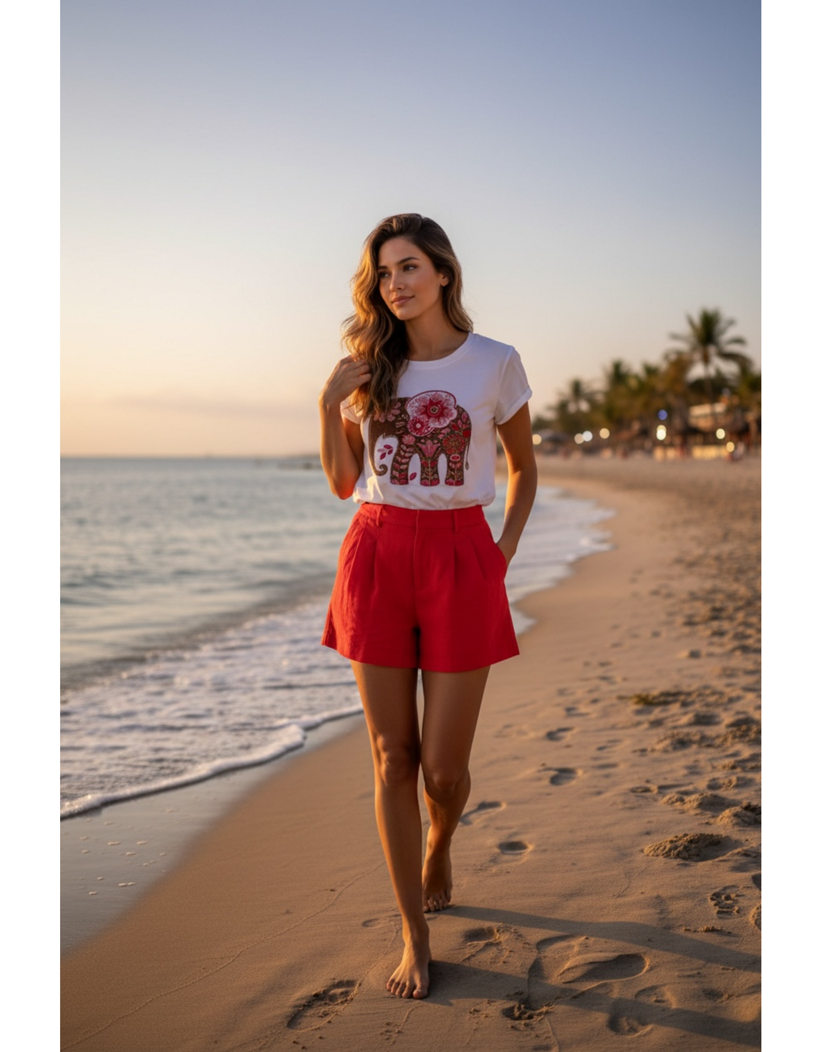 Italie T shirt pink safari