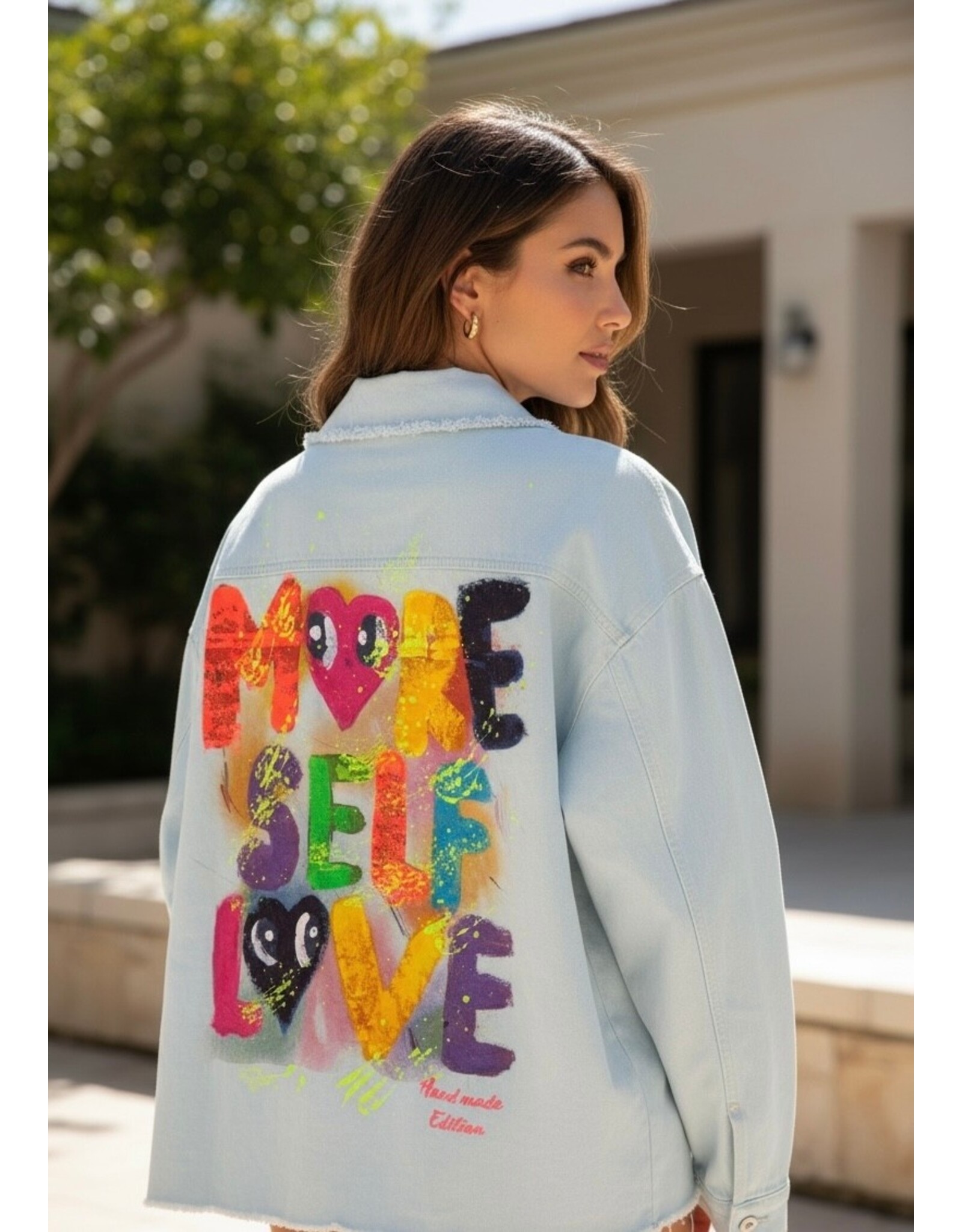Italie Jas Graffiti love blauw