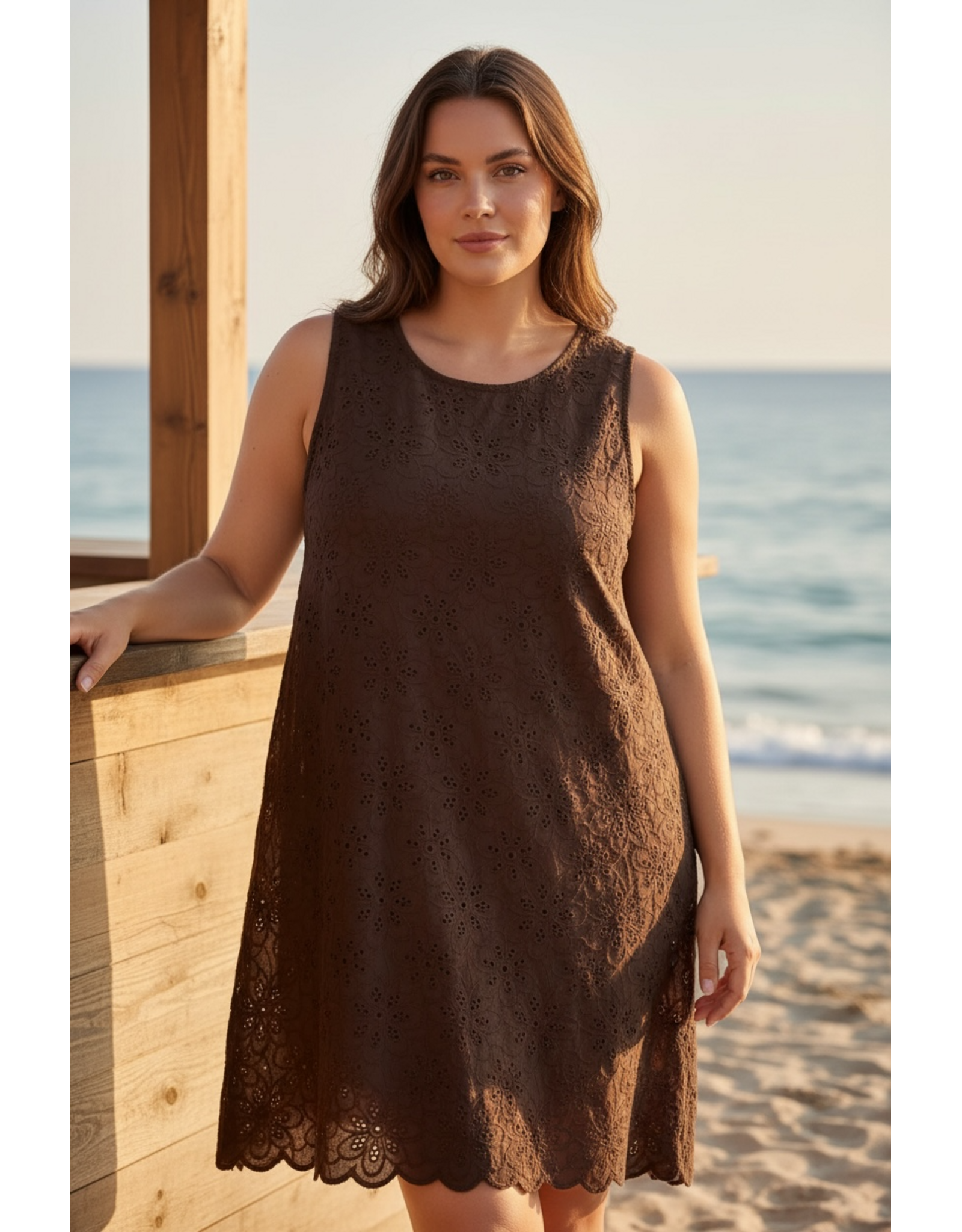 Italie Kleed Romance bruin