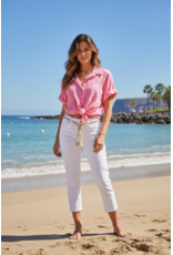 Italie Bloes summer broderie fushia
