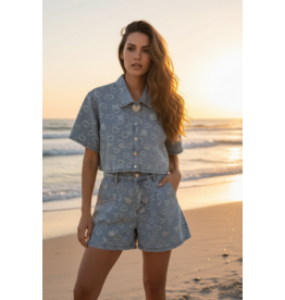Italie Bloe denim heart