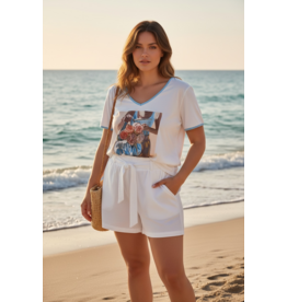 Italie T shirt flower lady